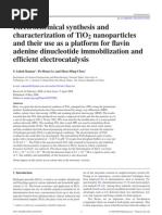 Download Electrochemical synthesis and applications of TiO2 nanoparticles by Dr Electrochem SN2999981 doc pdf