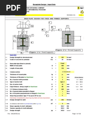 Base Plate Design Specifications | PDF | Screw | Chemical Product