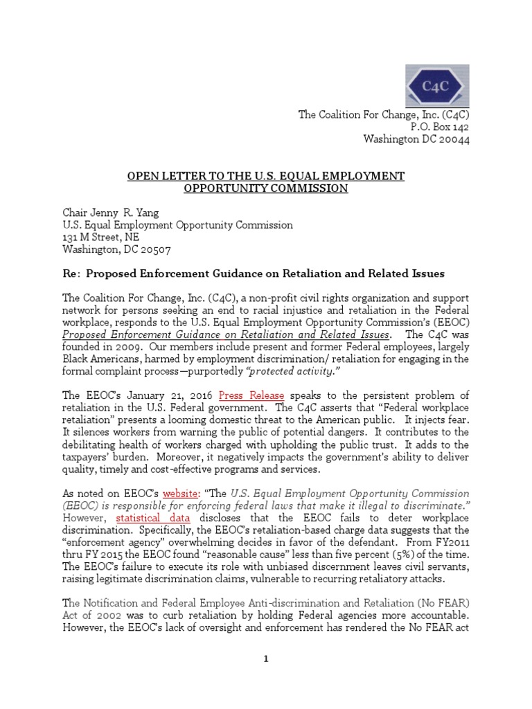 How To Write An Eeo Complaint Letter