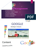 Google Strategy Management