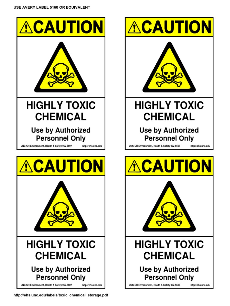 Toxic Chemical Storage | PDF | Wellness