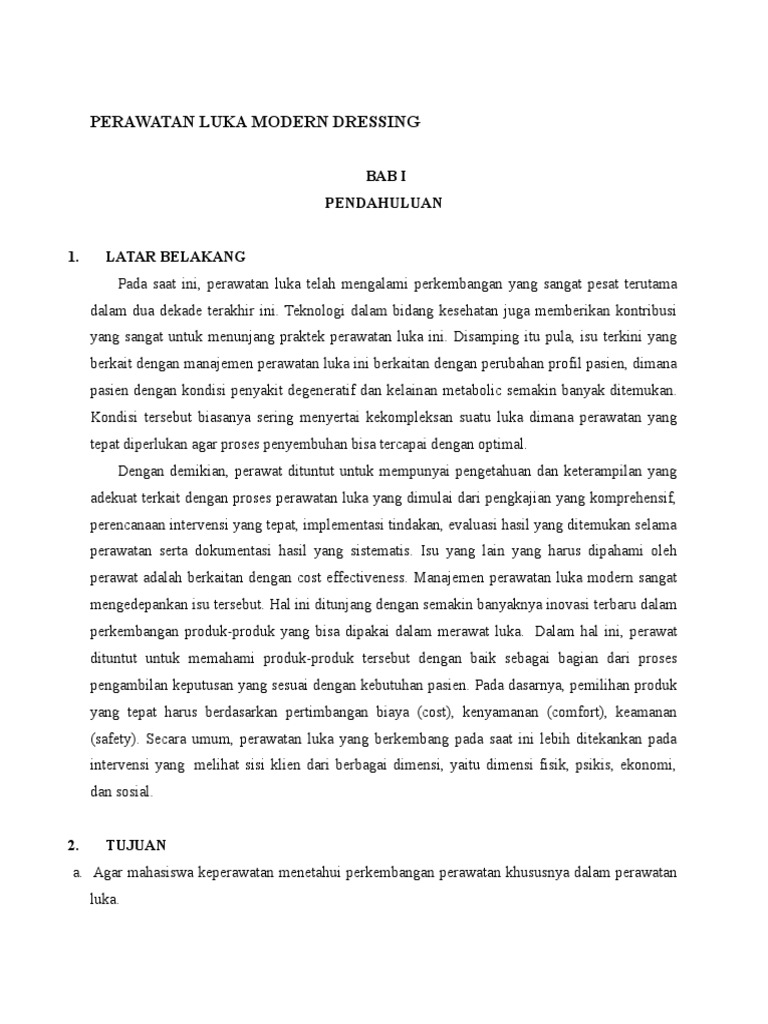 Perawatan Luka Modern Dressing