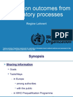 Information Outcomes From Regulatory Processes: Regine Lehnert