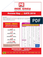 Ec - Answer Key - Gate 2016 2