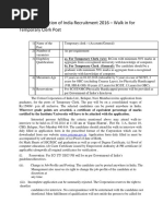 Cotton Corporation of India Recruitment 2016 – Walk in for Temporary Clerk Post