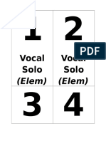 Vocal Solo Vocal Solo: (Elem) (Elem)