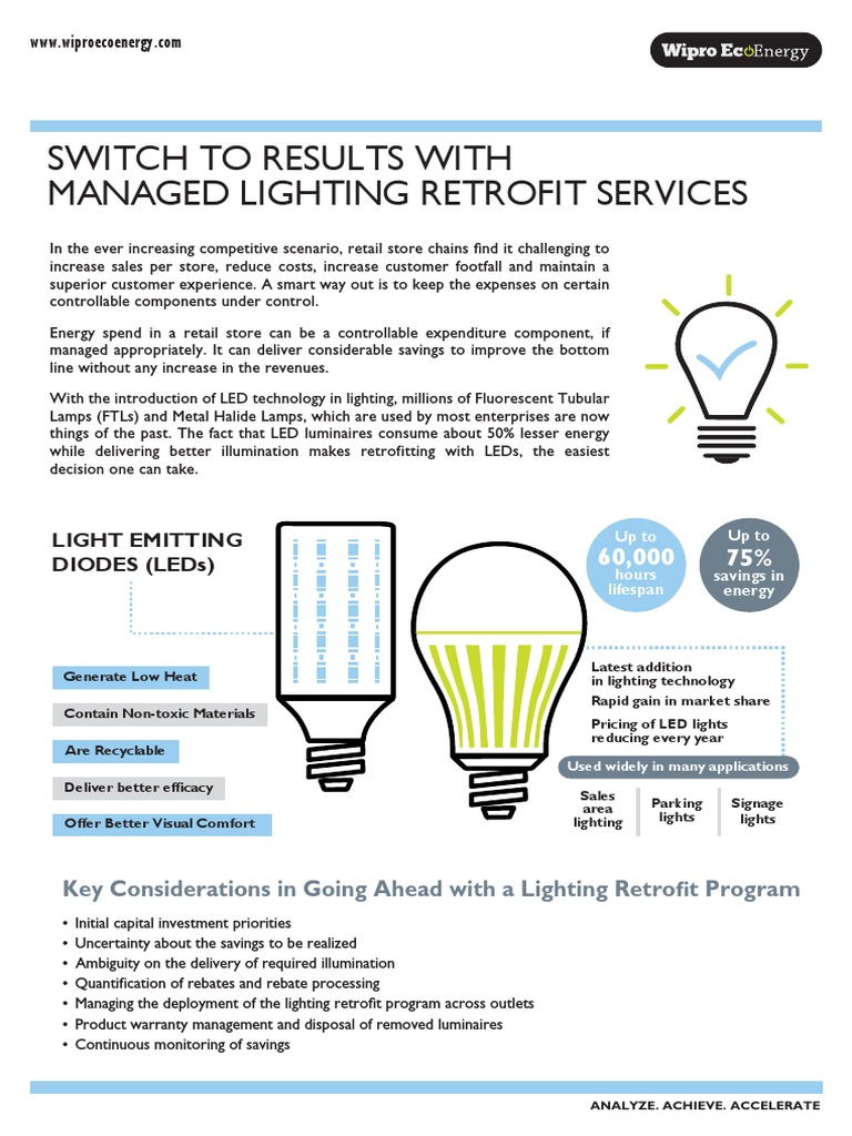 Energy Saving Solutions in Managed Lighting Retrofit Services | PDF ...