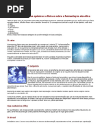 Influência Dos Agentes Químicos e Físicos Sobre a Fermentação Alcoólica