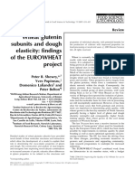 Wheat glutenin subunits and dough elasticity