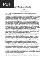 Download Contoh Makalah Manajemen Resiko by Yokeu Radityatama SN300054072 doc pdf
