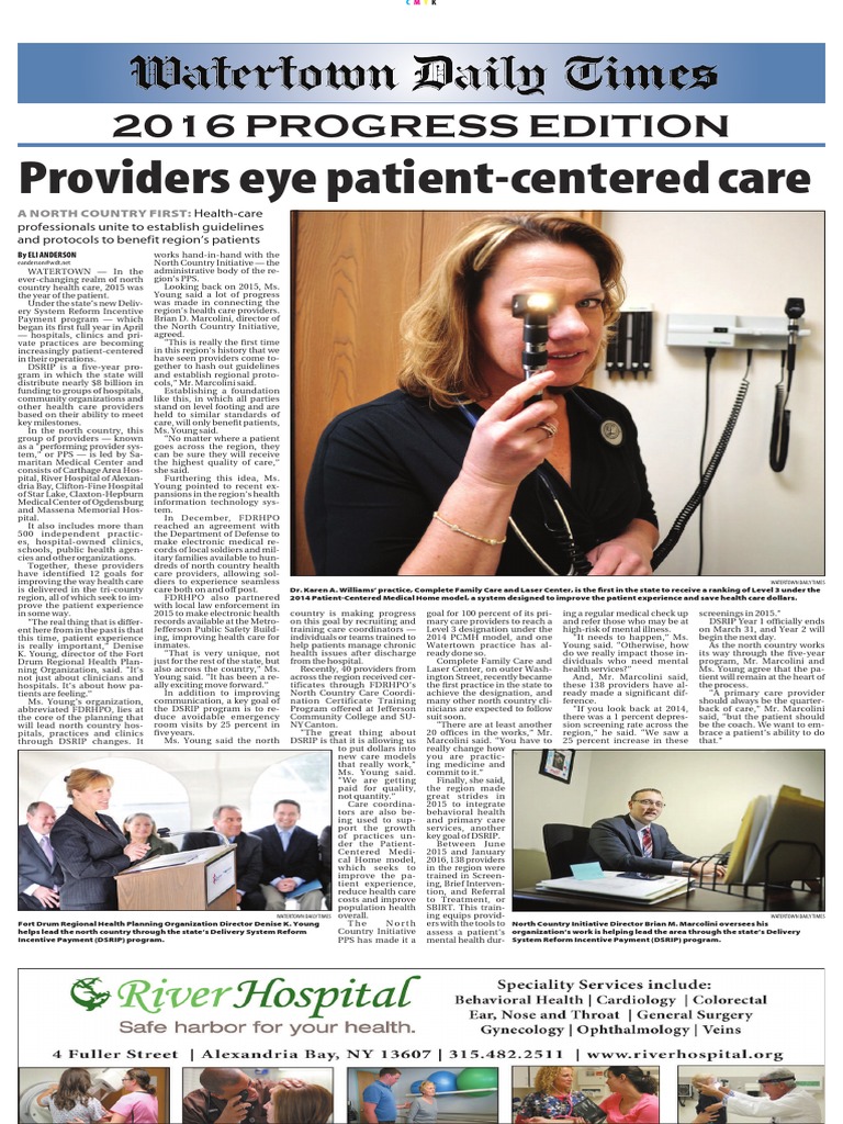 2016 Progress Edition, Watertown Daily Times Health Care Public Health