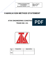 Fabrication Method Statement