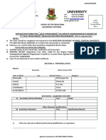 Application Form Egerton University