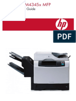 HP LaserJet M4345 MFP - Quick Reference Guide