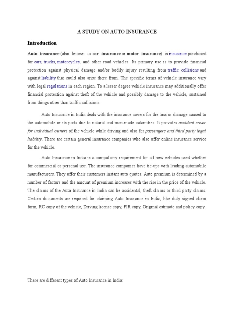 Types of Auto Insurance in Mauritius | PDF | Business | Technology ...