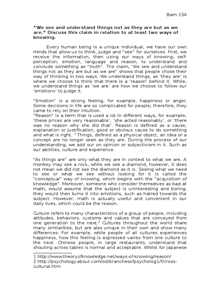 Tok essay example ib picture