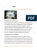 Lincoln Memorial: 8th Grade Report