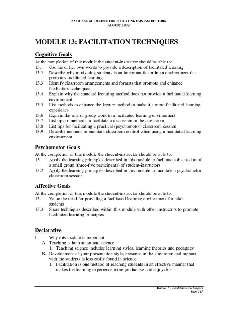 Facilitating Effective Adult Learning | PDF | Lecture | Motivation