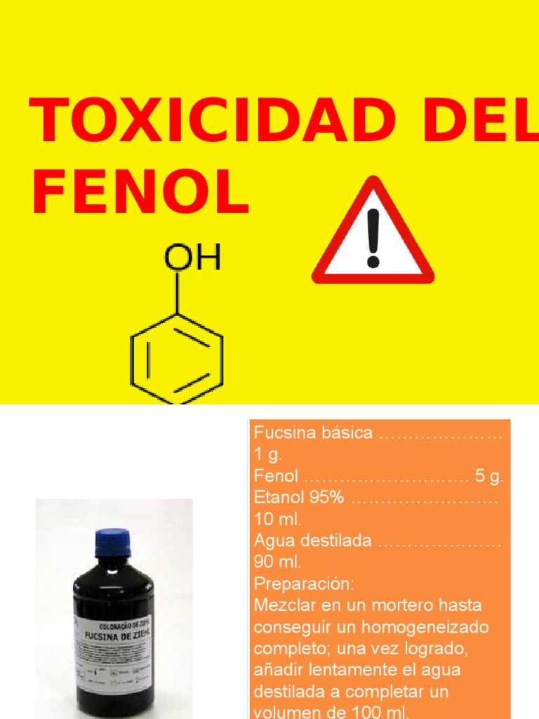 Toxicidad Del Fenol | PDF | Descomposición | Agua