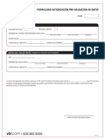 Formulario autorización pre-validación datos