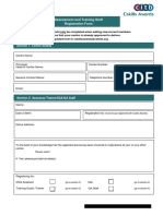 Qa7-Assessment and Training Staff Registration Form