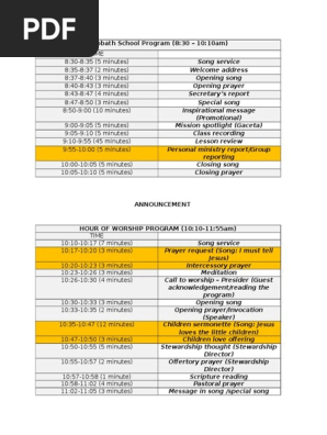 Church Program