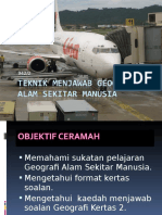 Teknik Menjawab Geografi Alam Sekitar Manusia