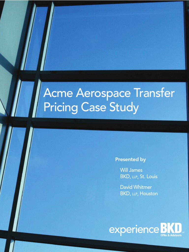 Transfer Pricing Case Study PDF Royalty Payment Taxes