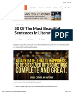 50 of The Most Beautiful Sentences in Literature50 of The Most Beautiful Sentences in Literature