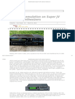 Roland JD Emulation On Super JV and XV Synthesizers