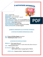 Adina Lupoae Proiect de Activitate Integrata Mama Draga Te Iubesc PDF
