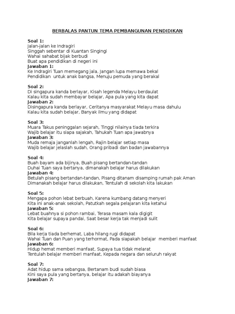 Pantun Berbalas Katakatacinta Top