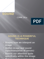 Sound: COMM 181a