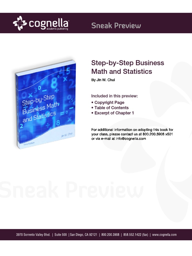 Step by Step Business Math and Statistics Sneak Preview | PDF ...