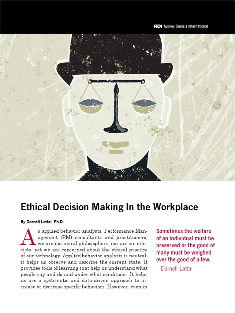 Ethical Decision Making in The Workplace | PDF | Value (Ethics ...