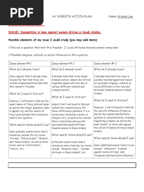 y9 website action plan