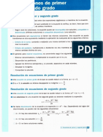 Ecuaciones de Primer Grado y Segundo Grado