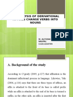An Analysis of Derivational Affixes Change Verbs Into Nouns: M. Alfizan Adib Naufal 11211210739