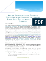 National Clearinghouse On Supportive School Discipline Conditions For Learning School Audit Tool To Address Discipline Disparities