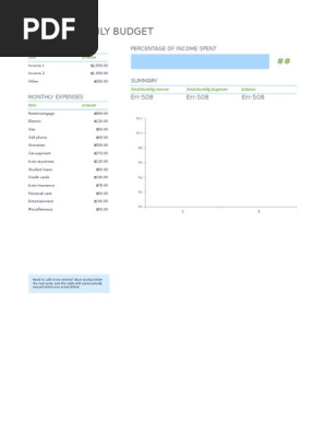 Simple Monthly Budget