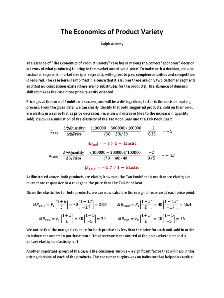 The Economics of Product Variety | PDF