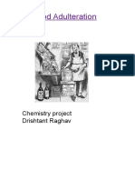 Food Adulteration: Chemistry Project Drishtant Raghav
