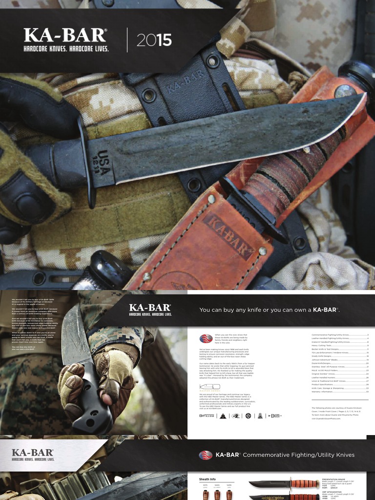 15 Kabar Catalog Knife Blade