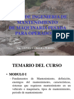 Ingenieria de Mantenimiento de Maquinarias Para Operadores