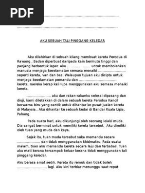 Aku Sehelai Tali PInggang Keledar  PDF