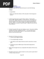 Practice Problems 1 (Pressure, Gas Laws)