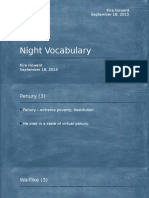 Night Vocabulary: Kira Howard September 18, 2015