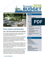 Toronto Parks, Forestry & Recreation 2016 Budget