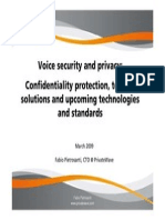 Voice security and privacy - Today’s solutions and  technologies