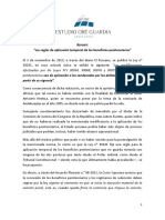 Las Reglas de Aplicación Temporal de Los Beneficios Penitenciarios